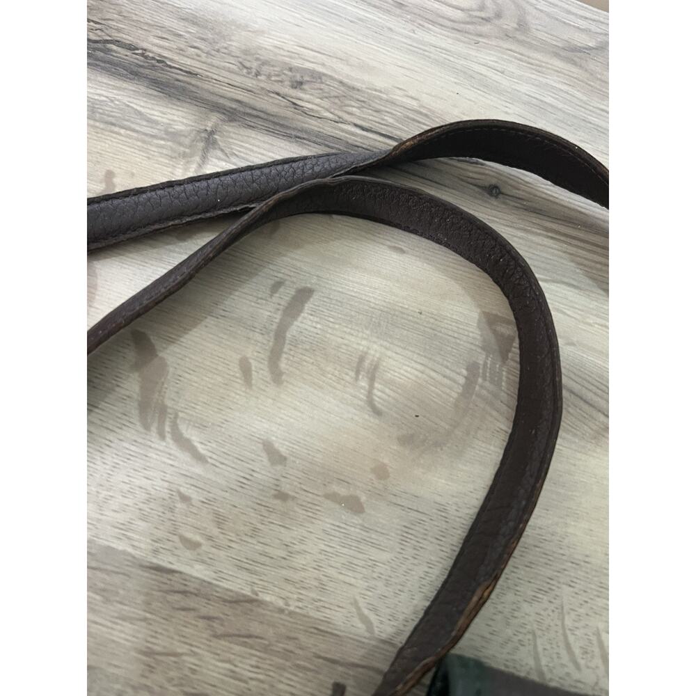 Vintage Dooney & Bourke Teton Collection All-Weather Leather saddle bag Brown - Picture 7 of 11